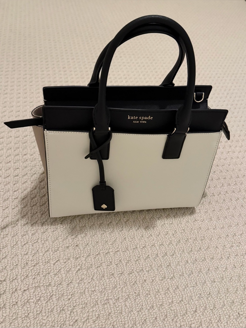kate spade Two-Tone Black & White Structured Satchel